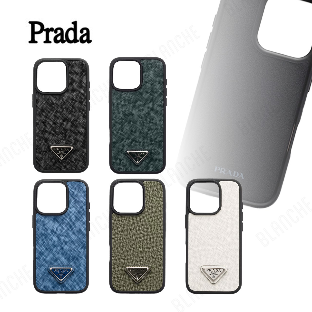 【PRADA】サフィアーノレザー iPhone 16 Pro 16Pro Max用ケース