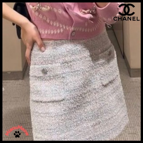 【優しいエレガントカラー♪】CHANELスカート