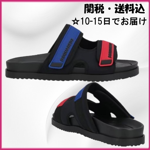 DSQUARED2■ディースクエアード ロゴ バイカラー サンダル