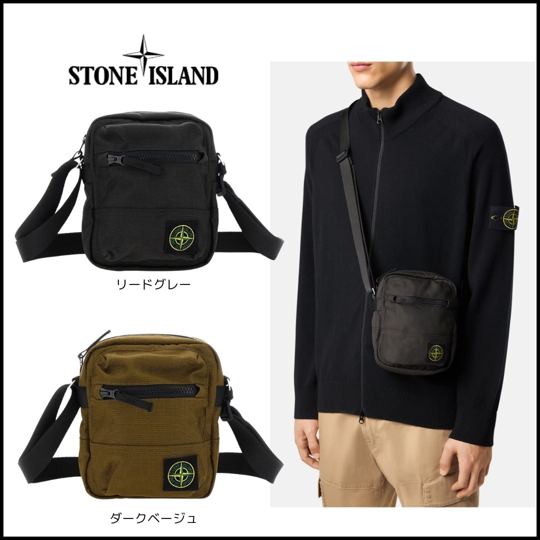 STONE ISLAND ポーチバッグ ポケット付き クロスボディバッグ