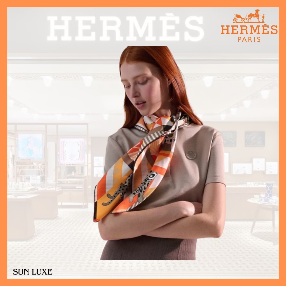 【首元の差し色に】HERMES カレ 90 Le Carrousel du Tigre 