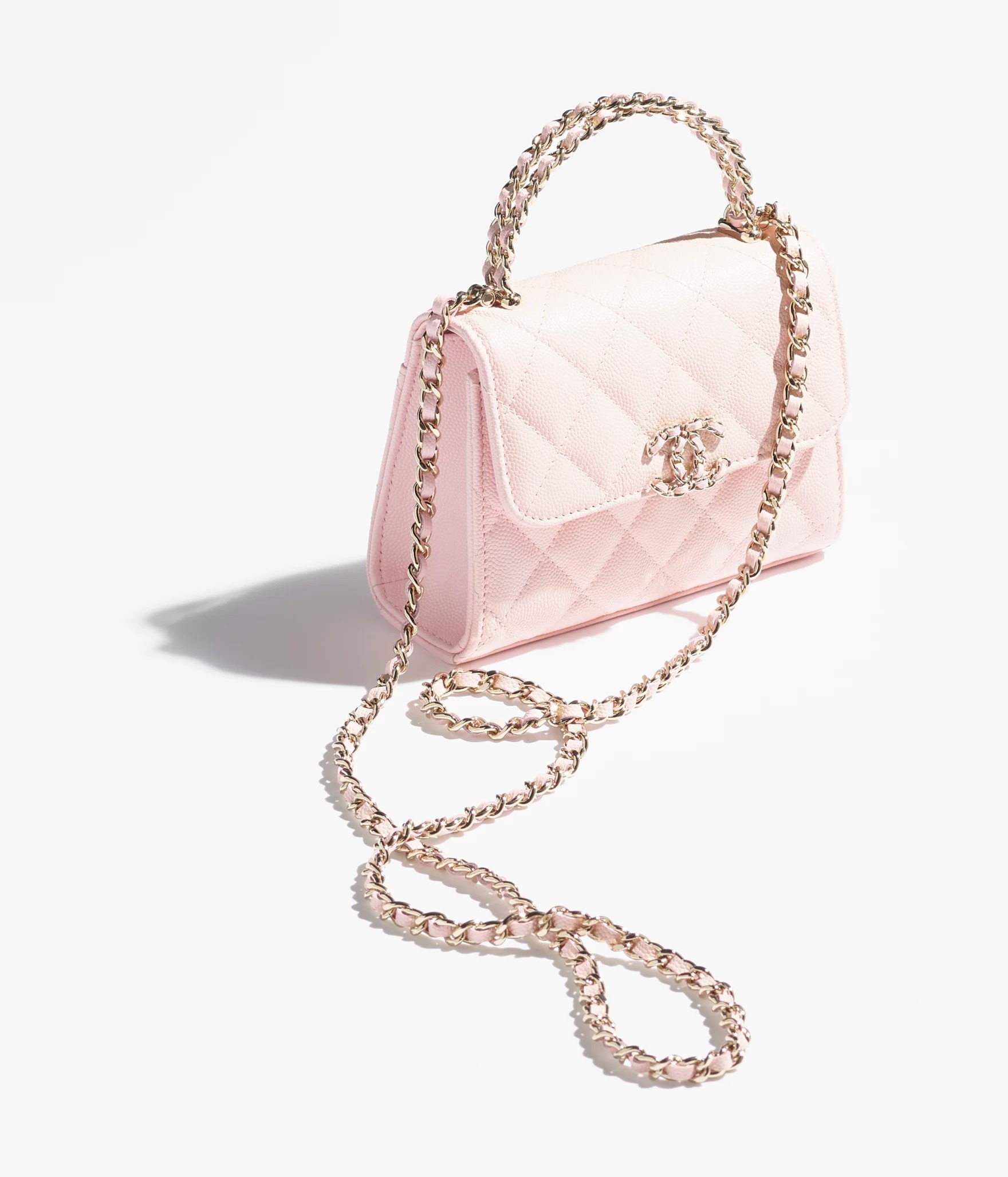 《ピンクの煌めき☆》CHANEL ミニチェーンクラッチ 25SS