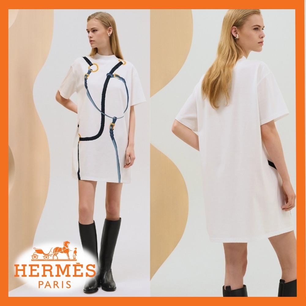 上質♡【HERMES】コーチング・リミックス ストレートドレス