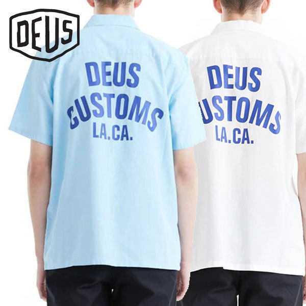 Deus Ex Machina☆FORECOURT SHIRT 2 バックプリント 半袖シャツ