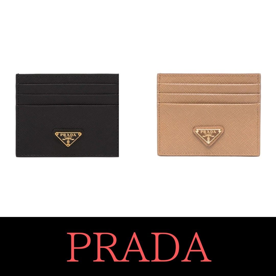 PRADA ロゴプレートカードホルダー