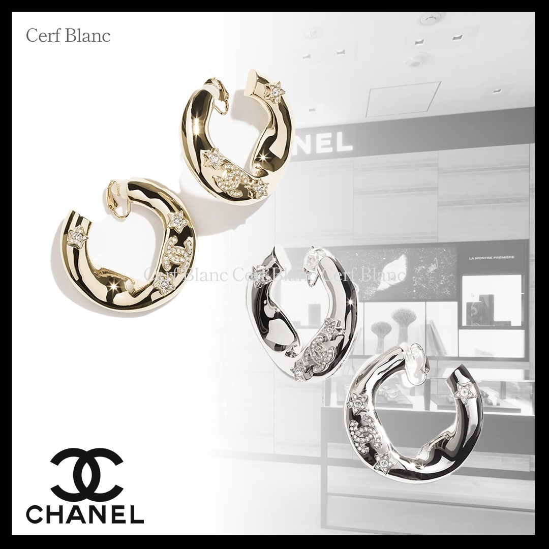 25SS【CHANEL】フープイヤリング スターモチーフ