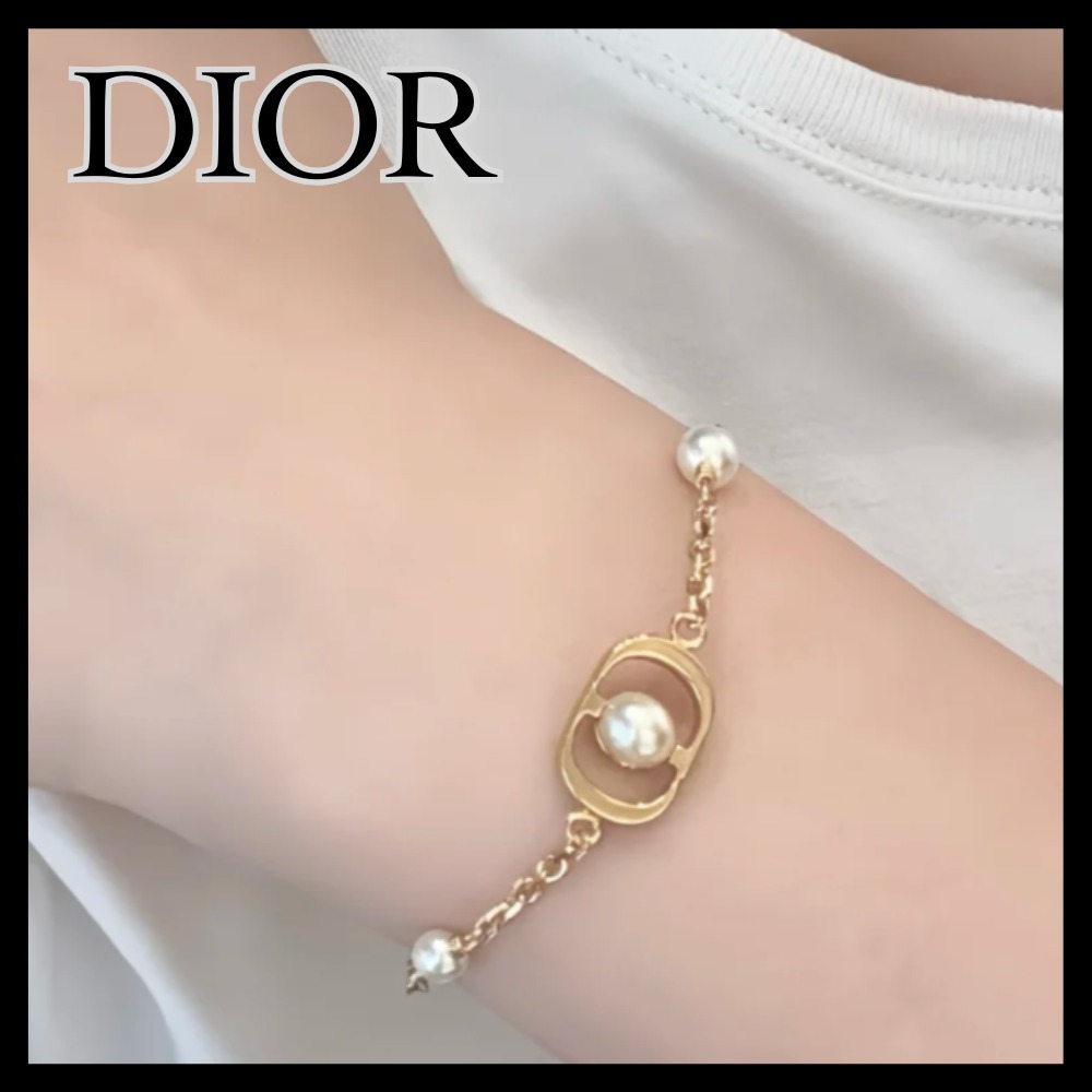 【パールがエレガント♪】Dior Petit CD Jolie ブレスレット