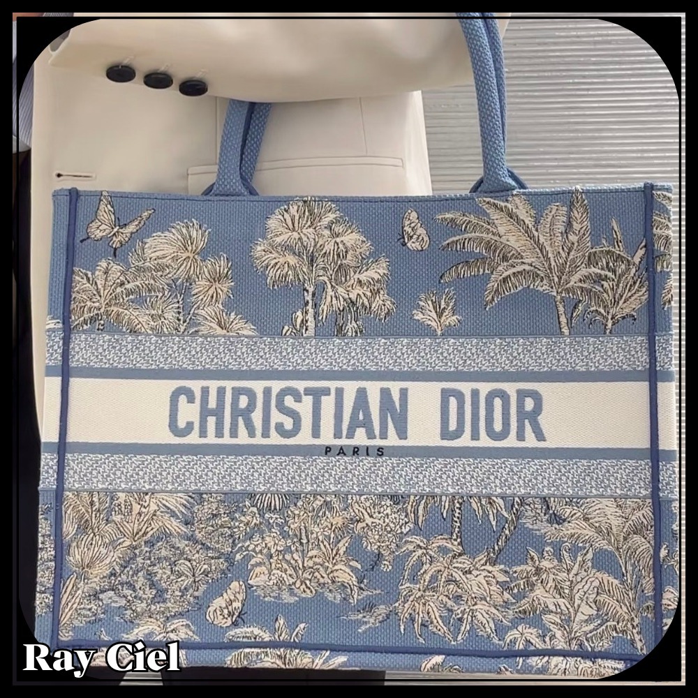 【人と被らないデザイン♡上品】DIOR BOOK TOTE ミディアム