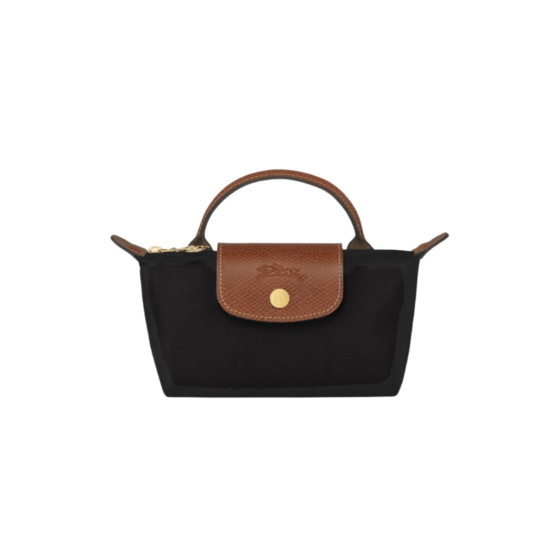 ★人気★ Longchamp Le Pliage Original Handle Pouch Black