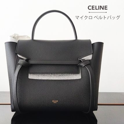 VINTAGE●CELINE●セリーヌ ピコベルトバッグ グレーグレイン CELINE セリーヌ ピコベルトバッグ ショルダーバッグ レザー