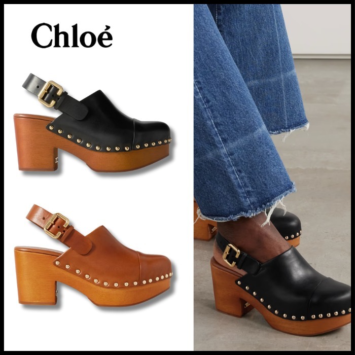 【CHLOE】 スリングバック プラットフォーム クロッグサンダル