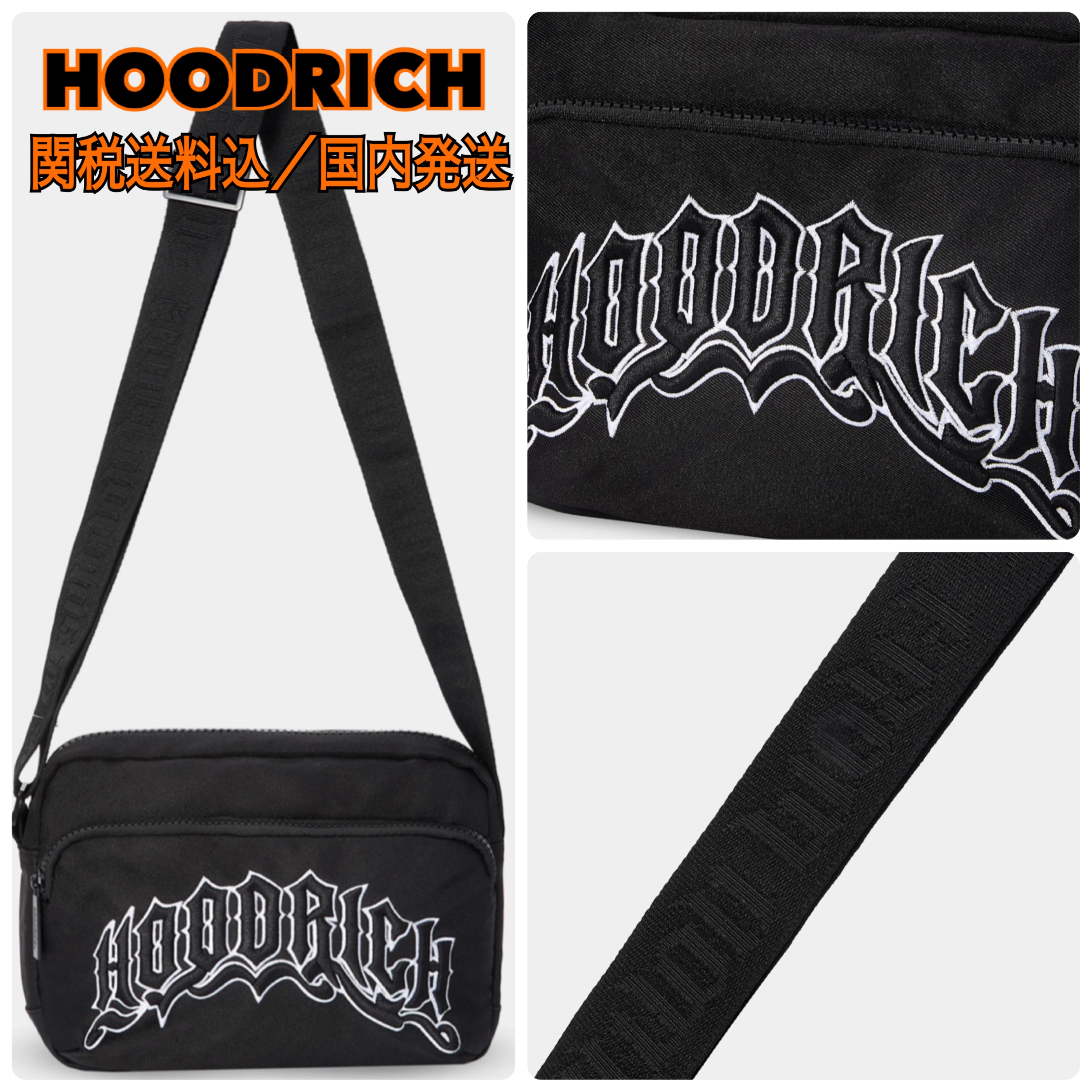 関税送料込 HOODRICH  Ritual クロスボディバッグ 黒/白