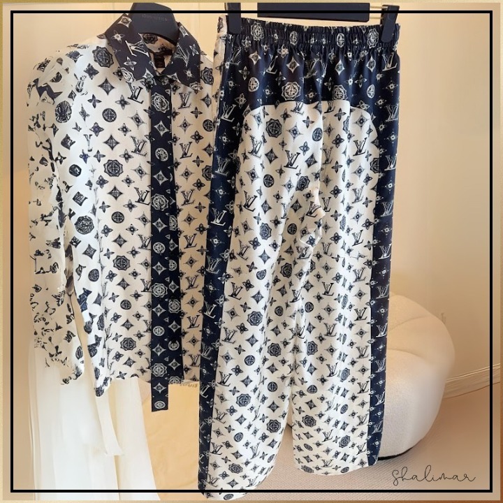 《Louis Vuitton》モノグラム シルクジョガーパンツ 関税込