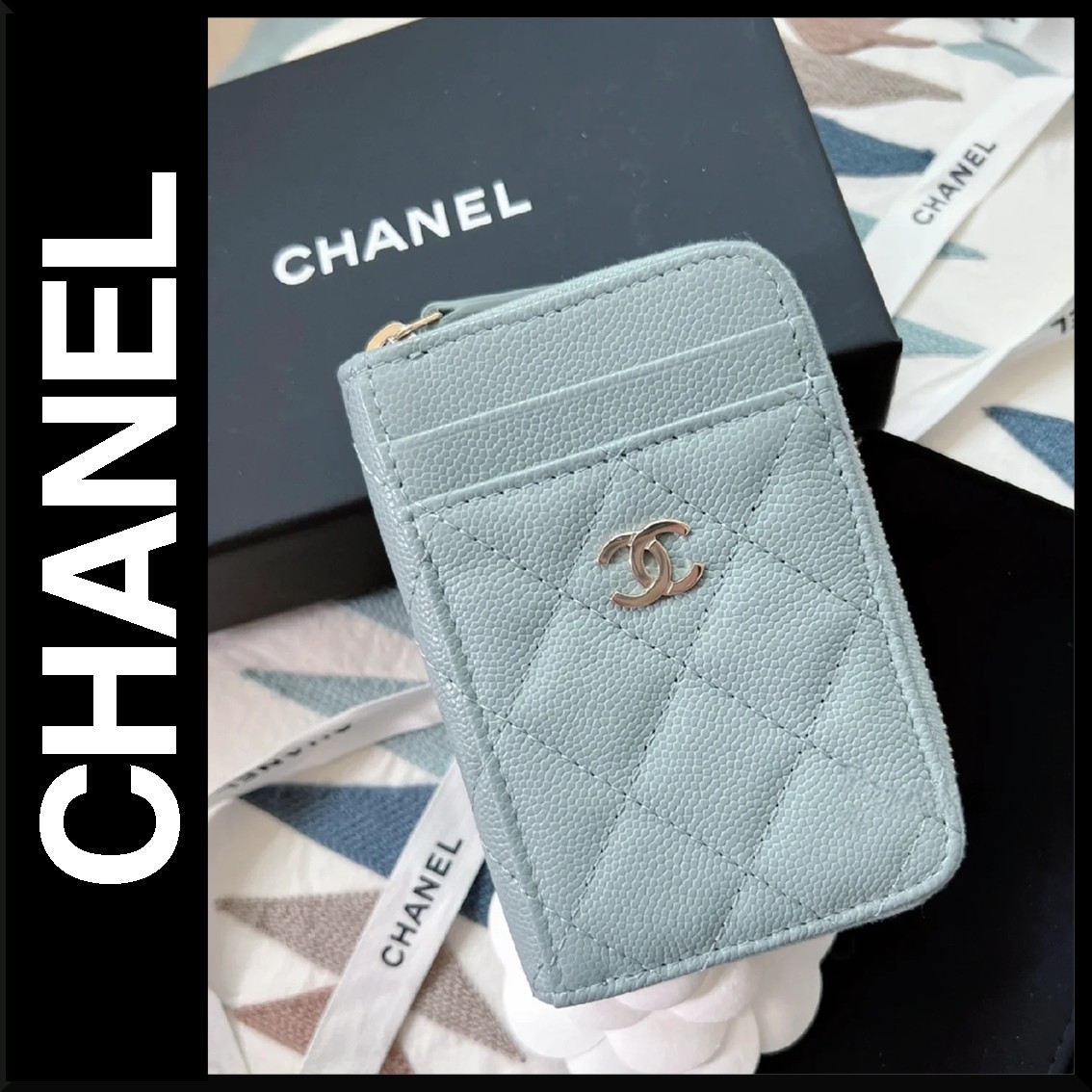 【25S★すぐ届く！上品】CHANEL ジップ カード＆コインケース