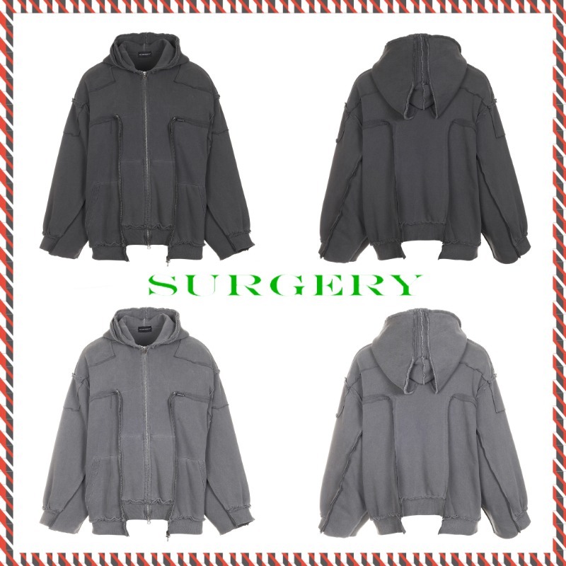 SURGERY】25ss surgery remake over pigment dekki hood jacket