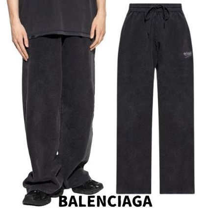 ●送料込●BALENCIAGA●コットンテリー スウェットパンツ BALENCIAGA フレンチコットン混テリー トラックパンツ ペイント