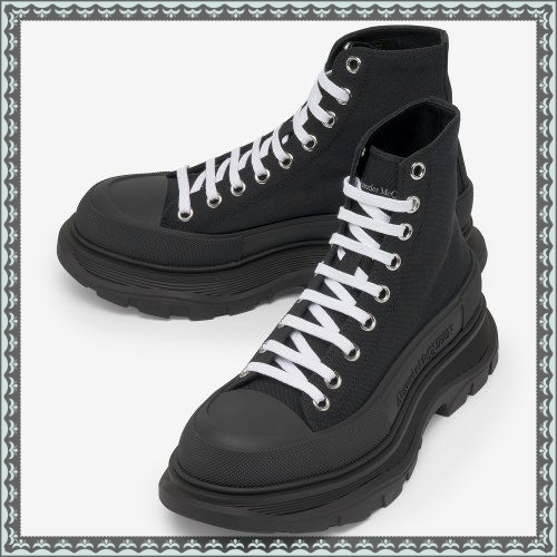 ★alexander mcqueen★ Tread Slick High Top Sneakers Black 70