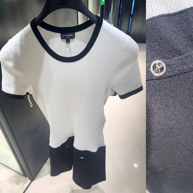 ★着やすく可愛い★【CHANEL】バイカラ ワンピース