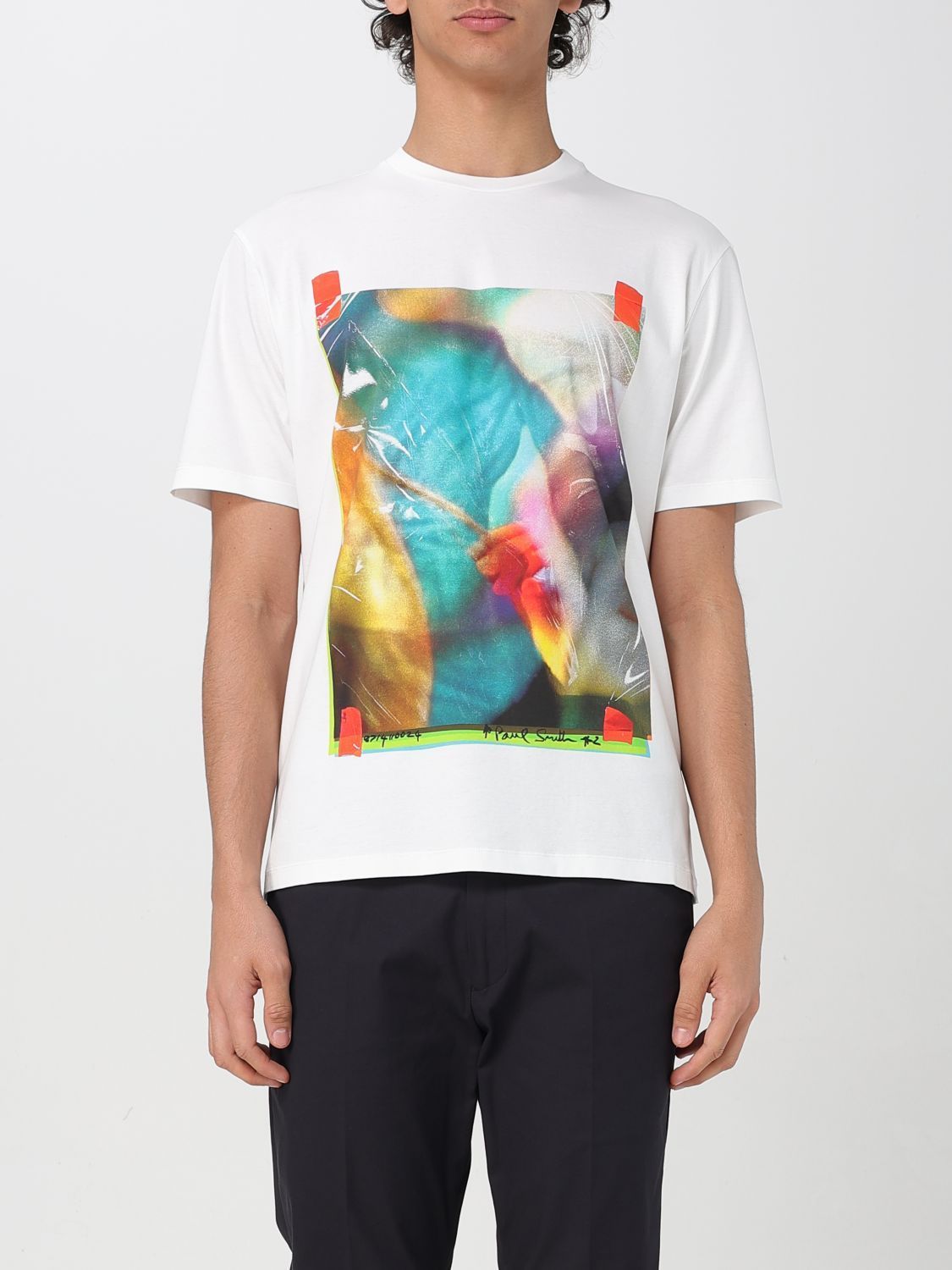 Tシャツ・カットソー PAUL SMITH Men T-shirt White M1R919TPP4896 01