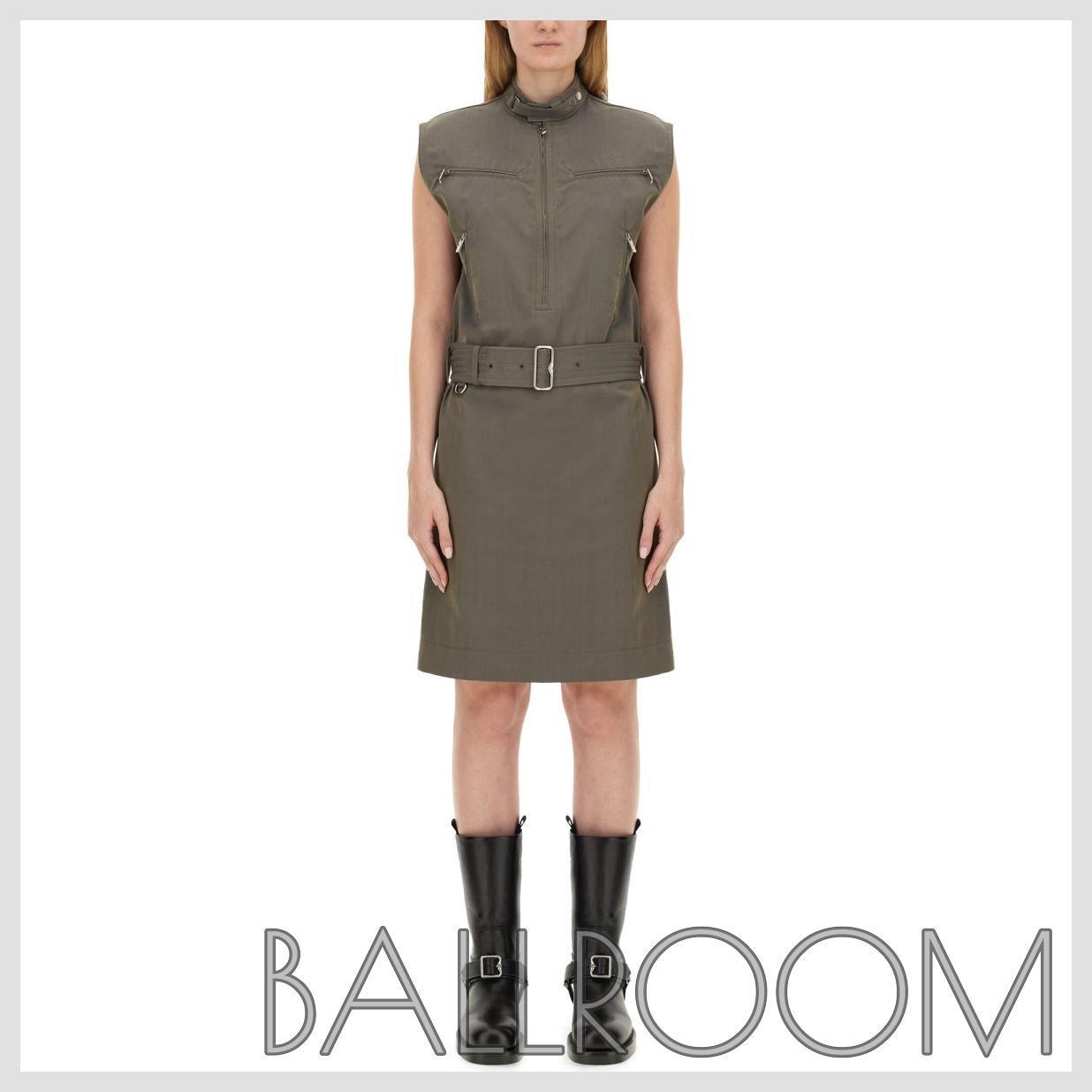 ワンピース BURBERRY LINEN AND COTTON DRESS