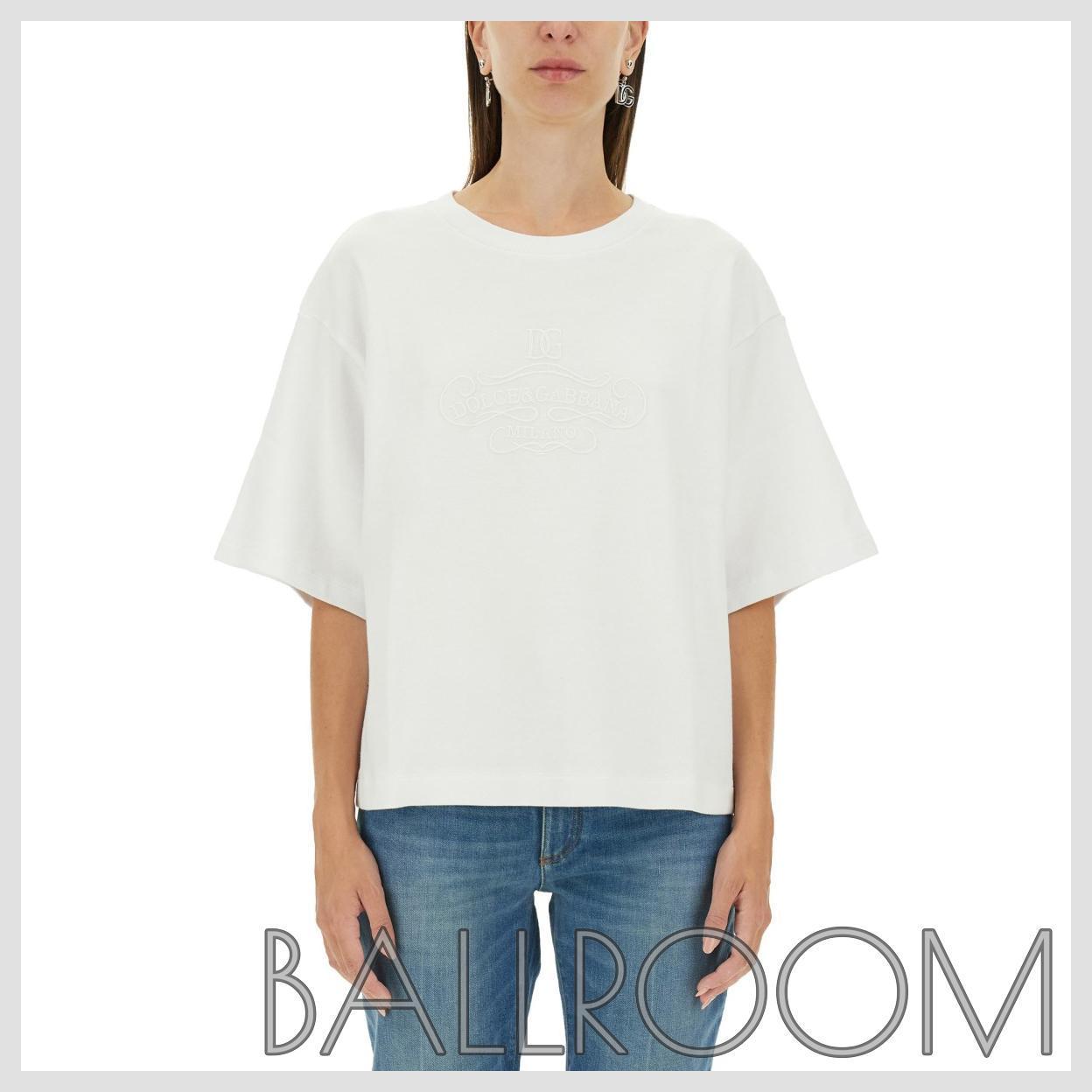 Tシャツ・カットソー DOLCE & GABBANA COTTON JERSEY T-SHIRT WITH LETTERING LOGO