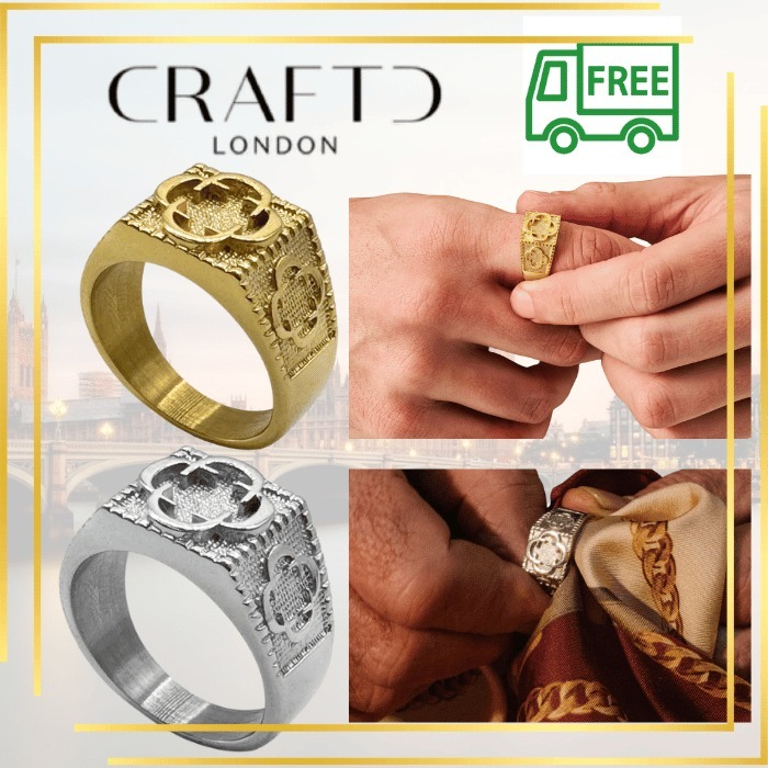 【CRAFTD London】CLOVER SOVEREIGN RING 指輪 (2色)