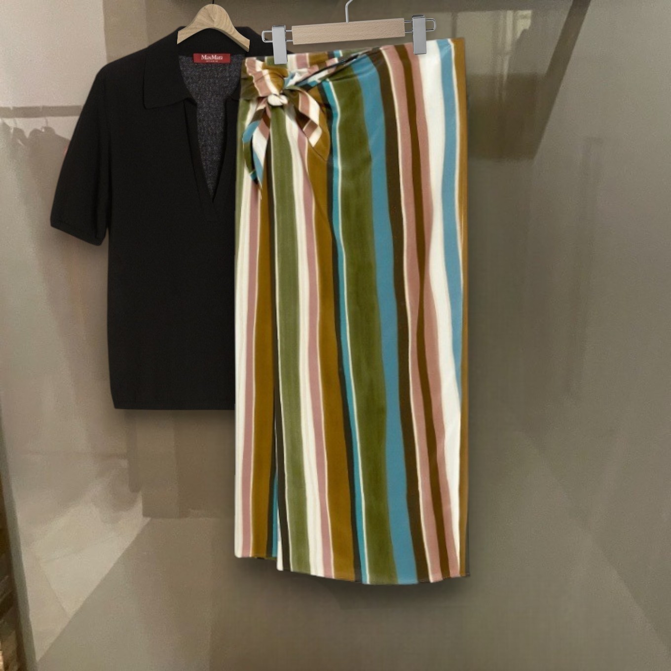 LAUTO クレープデシン パレオ スカート