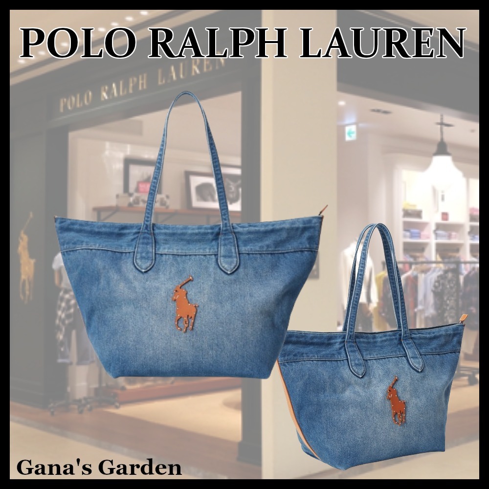 人気♪【POLO RALPH LAUREN】ポニー デニム ミディアム トート