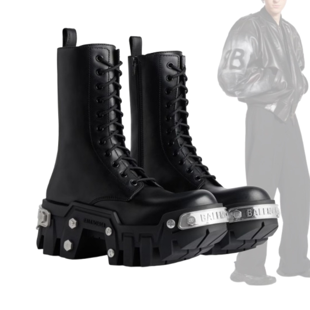 【 BALENCIAGA 】 メンズ Bulldozer レースアップブーツ