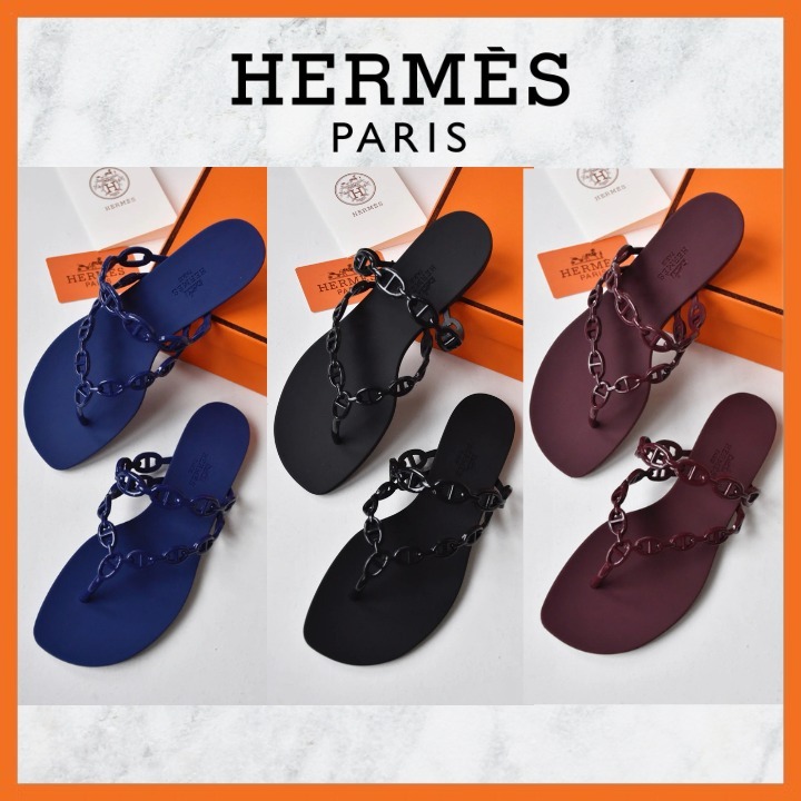 【夏に欲しい一足】HERMES シェーヌダンクル フラットサンダル