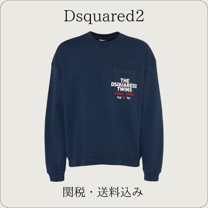 ディースクエアード　トレーナー　新品　ネイビー DSQUARED2 ディースクエアード トレーナー ロゴ ネイビー S相当