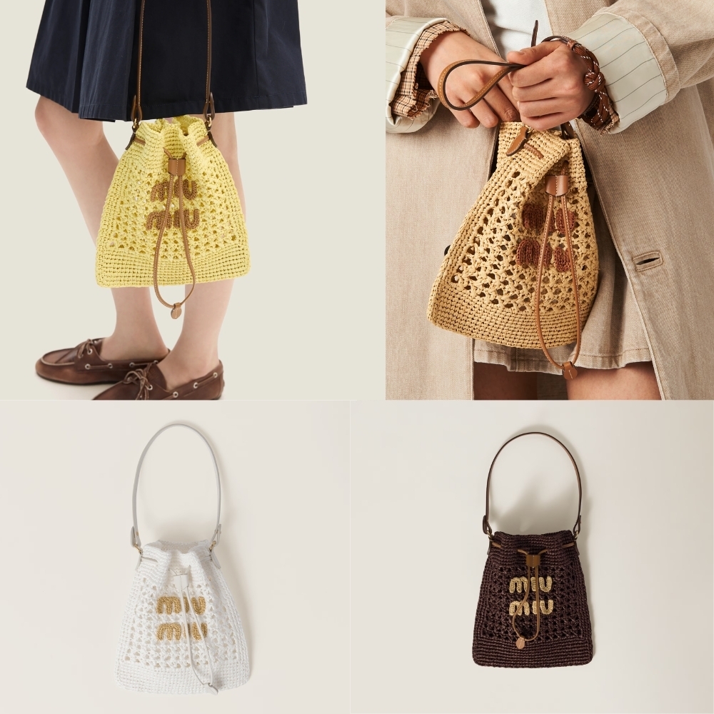 【MiuMiu】ウーブンファブリック ミニバッグ DHL配送料込み