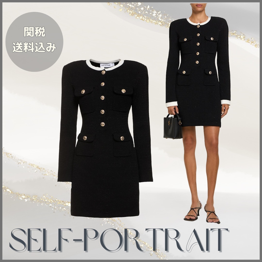 SELF PORTRAIT 【関税送料込&SALE価格】ニットミニドレス