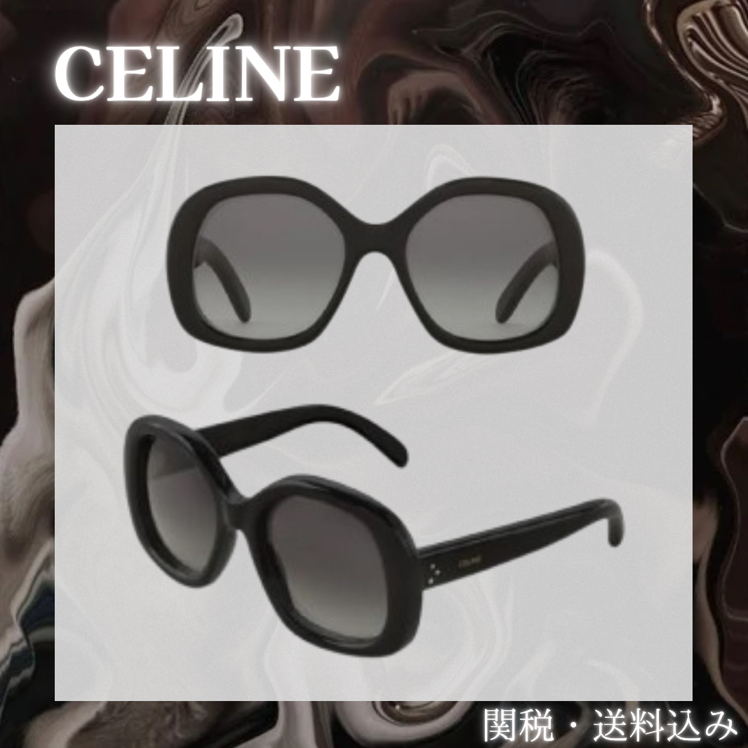 CELINE ロゴ サングラス ブラック