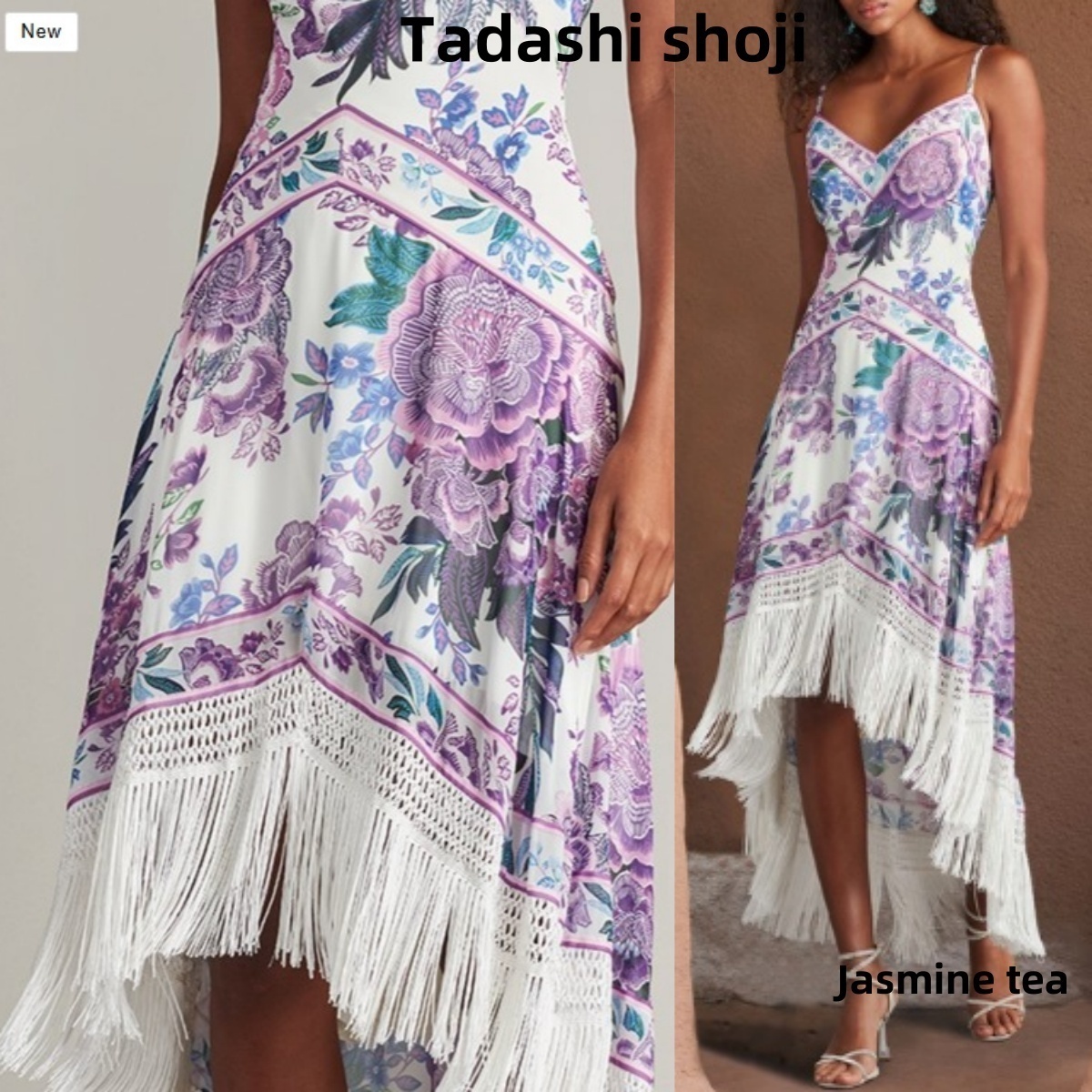 ★新作♪★TADASHI SHOJI フローラルタッセルフリンジドレス★