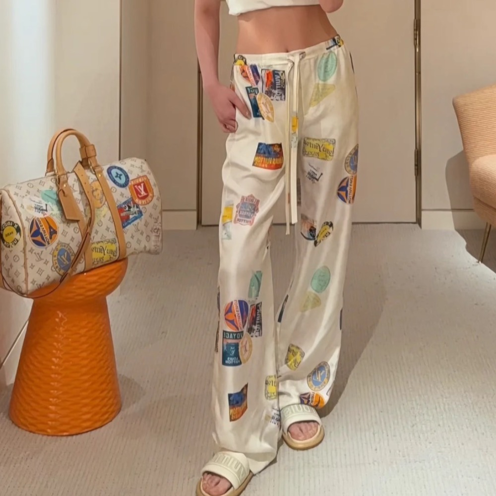 【海外限定☆】Louis Vuitton★リバースマヒナパジャマパンツ シルク素材で肌触り抜群♪】ルイヴィトンマヒナパジャマパンツ