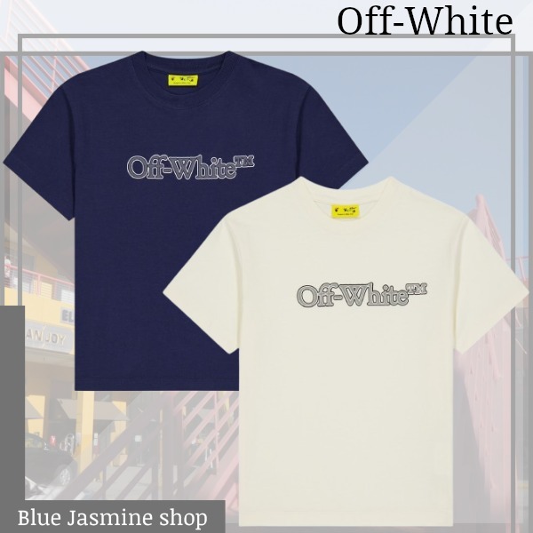 【関税無・国内発】OFF WHITE・Big Bookish キッズ ロゴＴシャツ