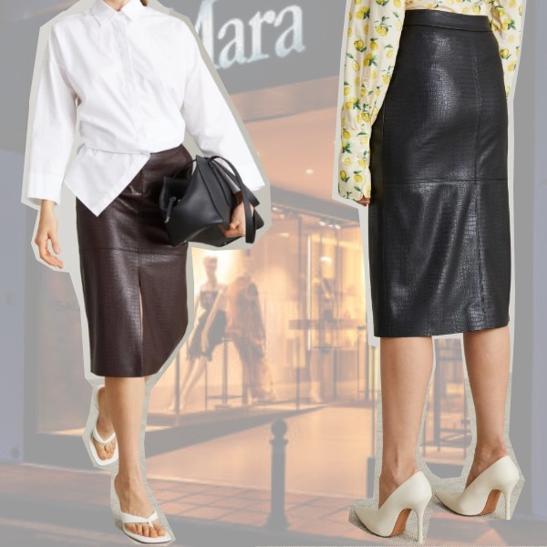 DT MaxMara ★ クロコダイルプリント スカート ETHEL 2色