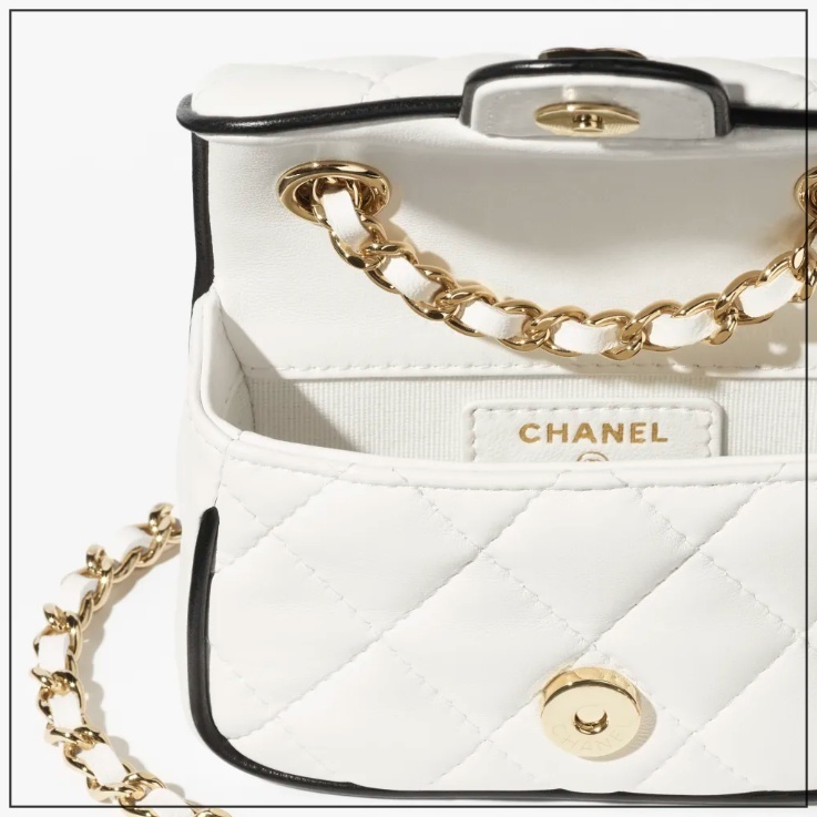 CHANEL♡チェーンクラッチ ショルダーバッグ ホワイト 超かわいい》CHANEL チェーンクラッチバッグ 25pホワイト