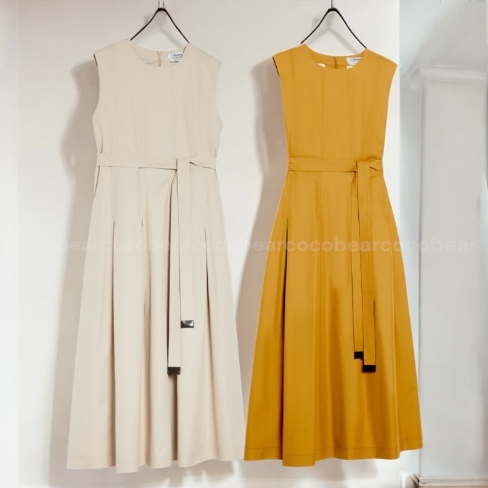 ☆S MaxMara☆ ノースリーブツイルドレス AMINA