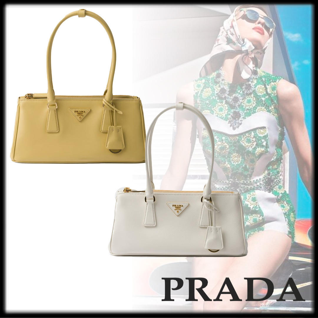 PRADA 上品 Galleria ミディアム レザーバッグ