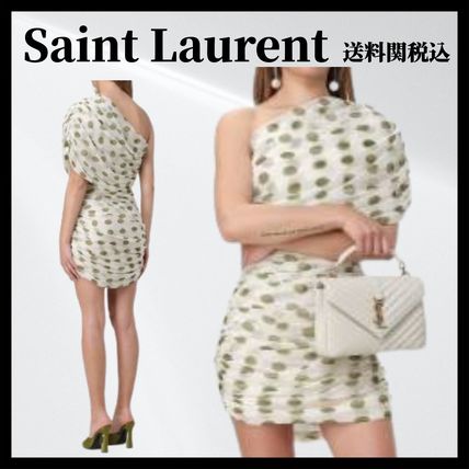ホワイト（白）系 Saint Laurent(サンローラン) ワンピース
