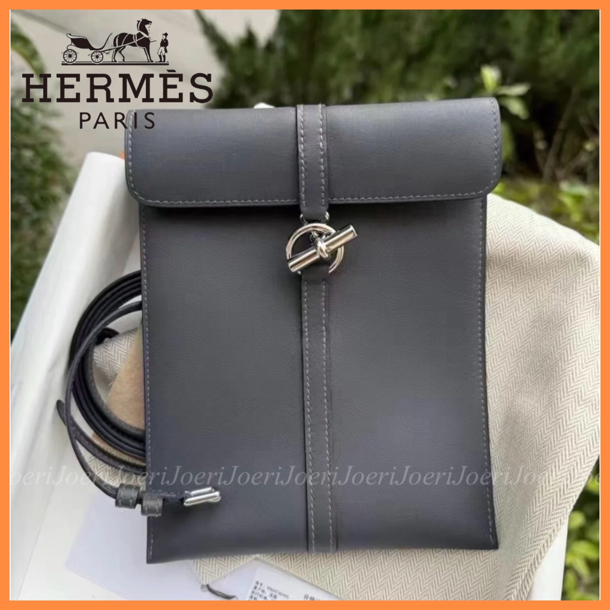 【お洒落★】HERMES Pochette Glenan レザーポシェットバッグ