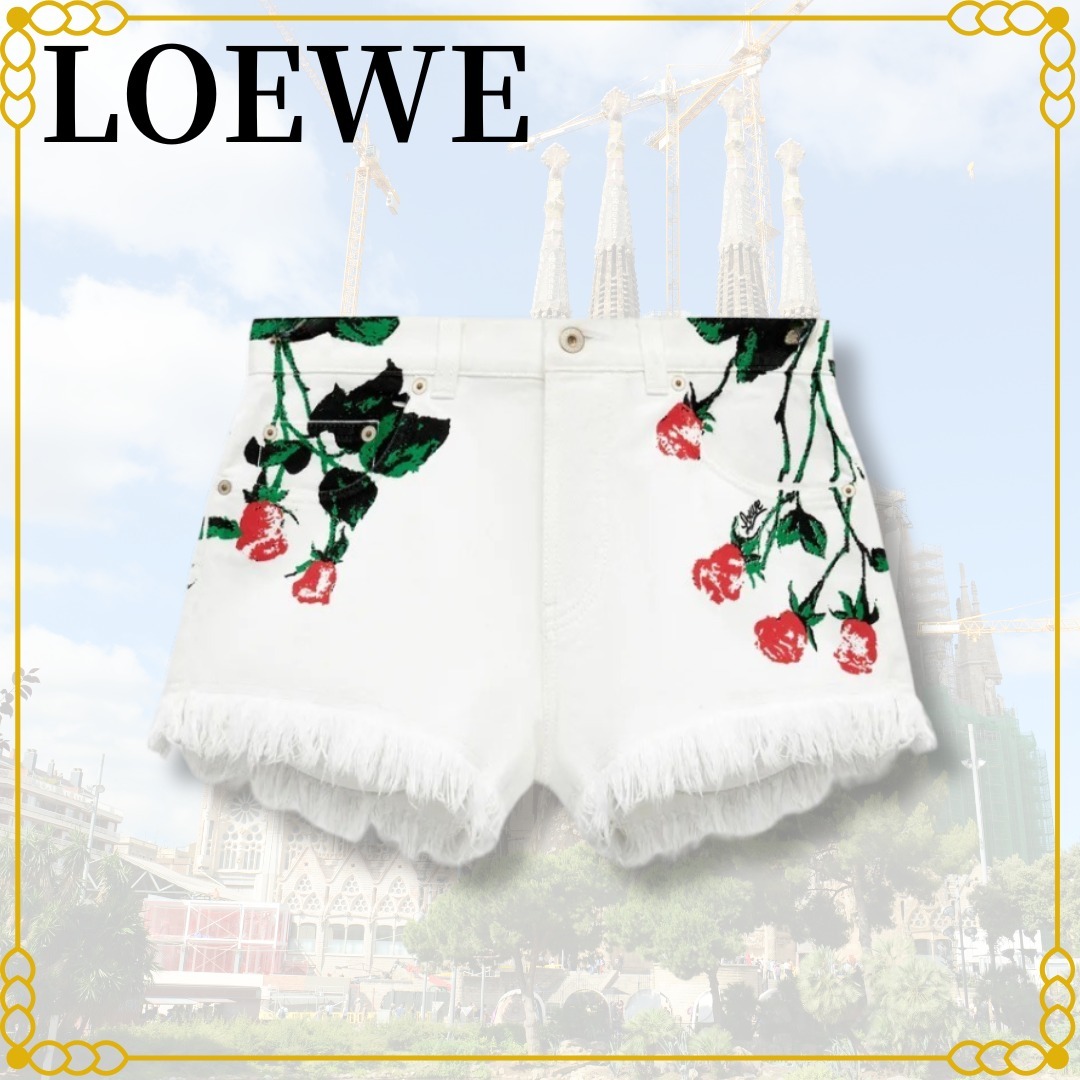 新作☆LOEWE デニム ショートパンツ S616Y1GX03