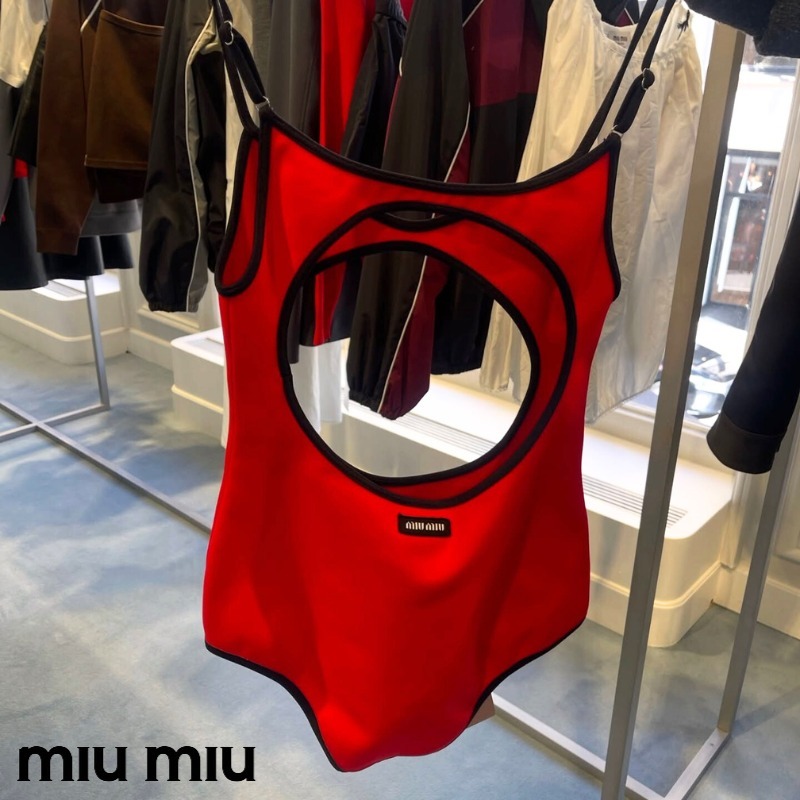 ランウェイ★MiuMiu ミュウミュウ スイムウェア ロゴパッチ