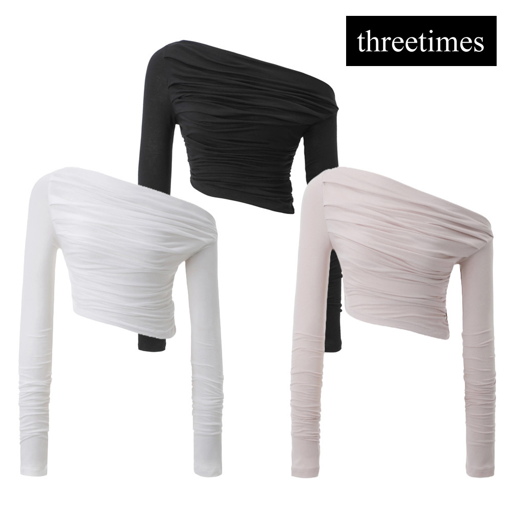 【threetimes】 Drape top ♥3Color