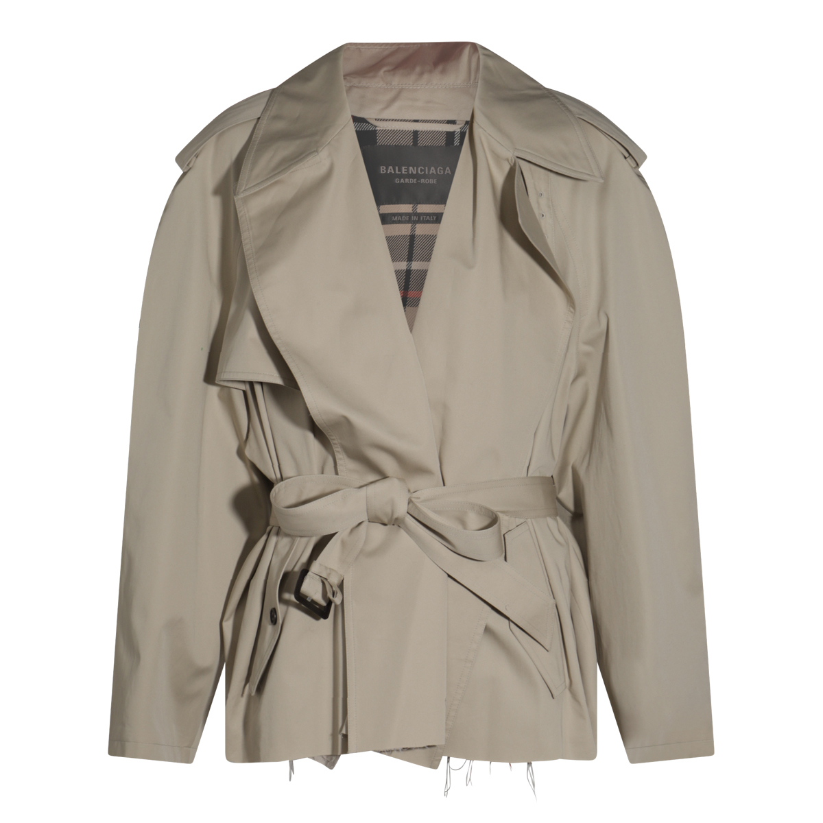 【関税・送料込み】BALENCIAGA BEIGE COTTON TRENCH COAT
