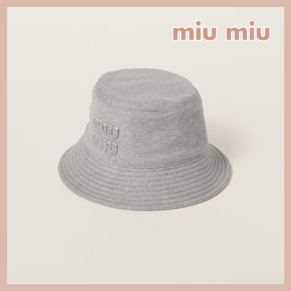 MiuMiu◆ミュウミュウ コットンフリース バケットハット