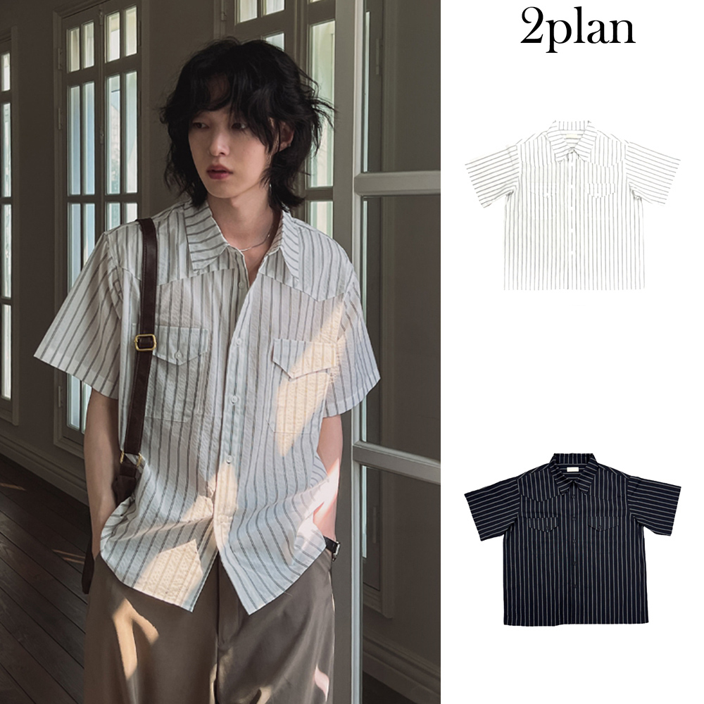 【2plan】Daniel Two Pocket St Half Shirt