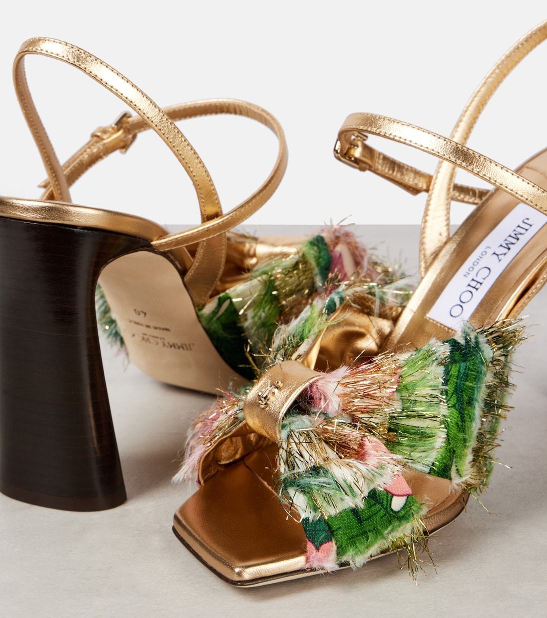 【Jimmy Choo】Annika 95 レザートリム サンダル☆関税込 JIMMY CHOO サンダル Annika 95 アンクルストラップ
